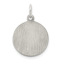 Sterling Silver Saint Joseph Medal with Polished Rhodium Finish