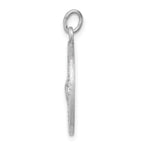 Sterling Silver Saint Jude Medallion Pendant with Rhodium Polished Finish