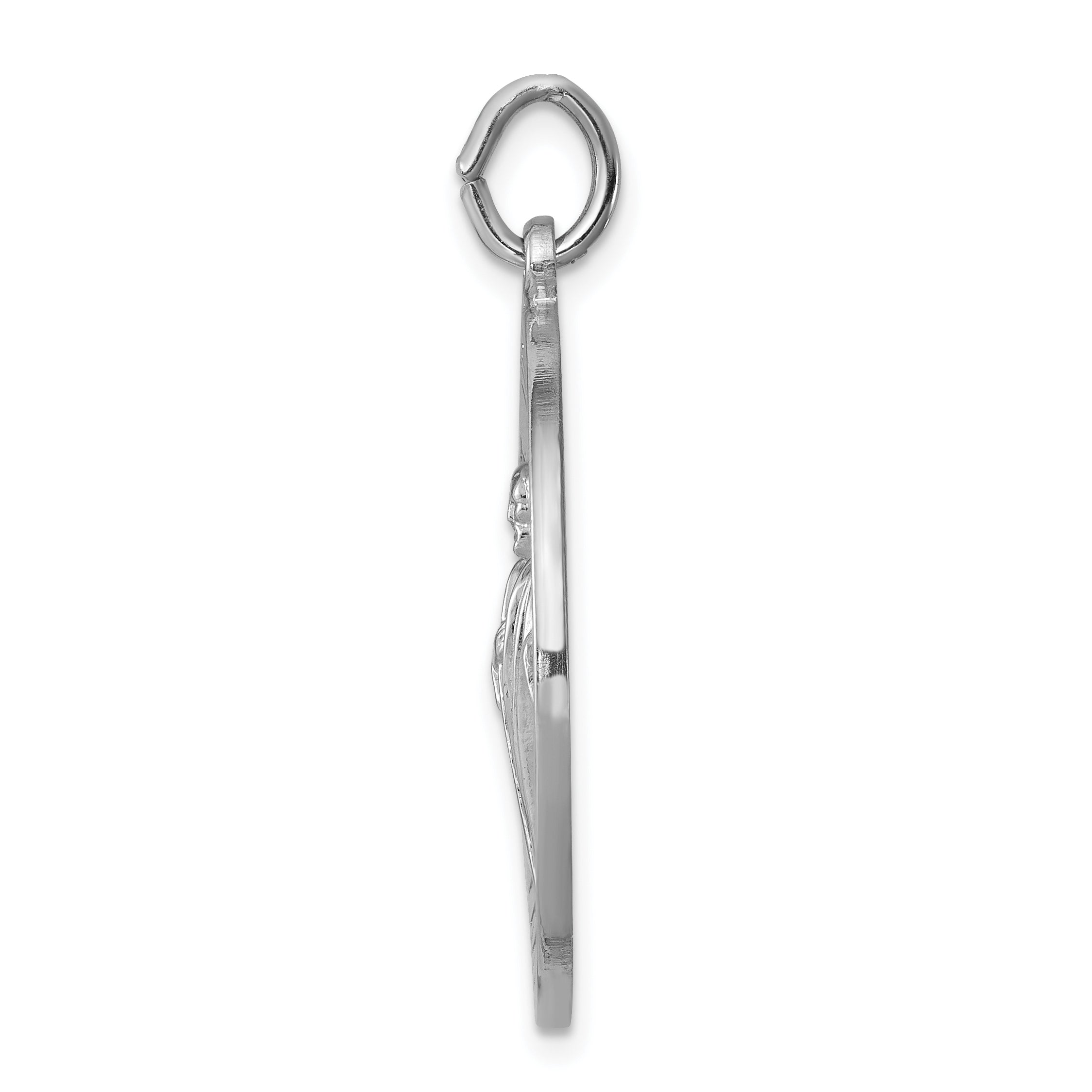 Sterling Silver 925 Saint Jude Thaddeus Polished Medal Charm