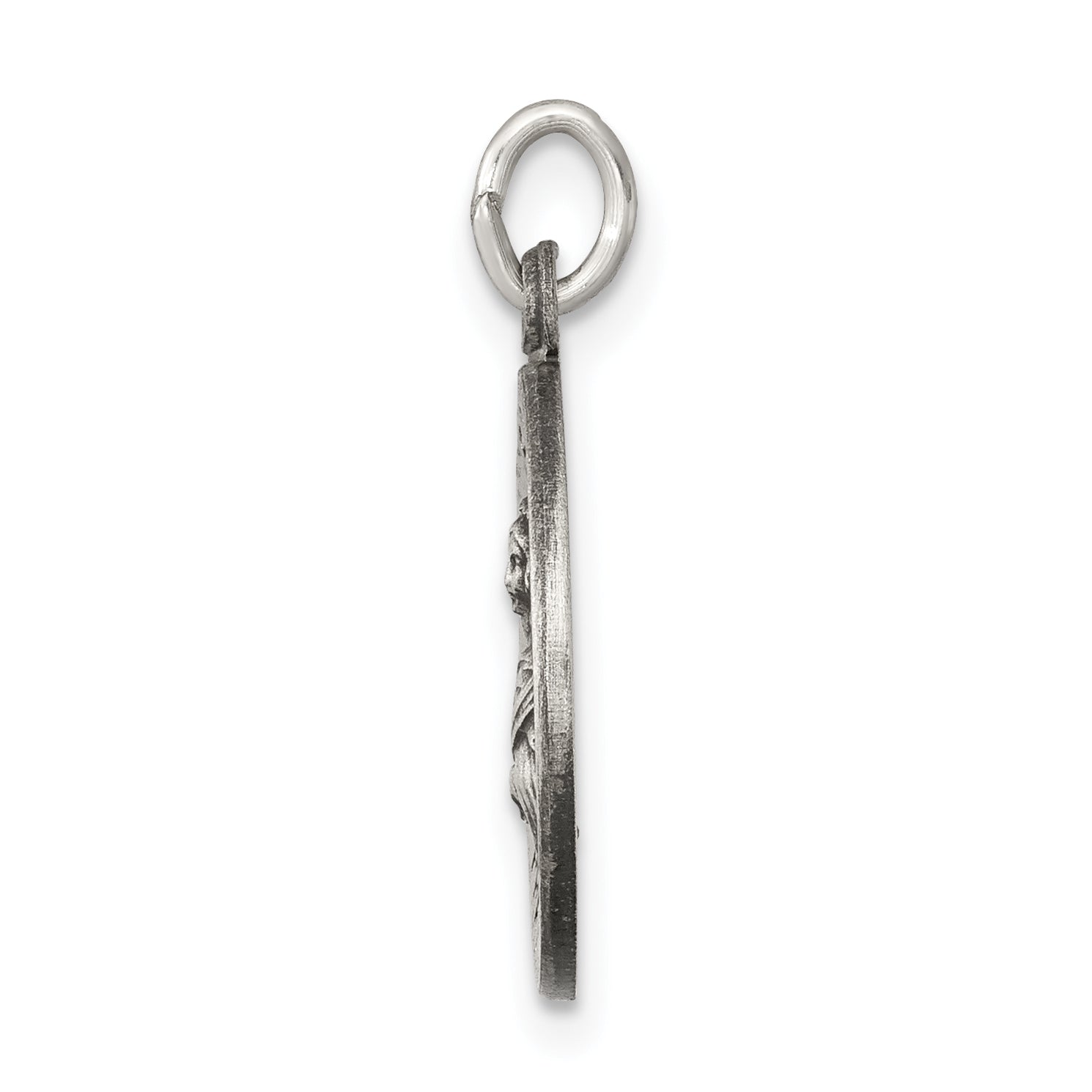 Sophia Jewelers Antiqued Sterling Silver Saint Lucy Medal Pendant