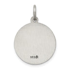 Sterling Silver 925 Saint Lucy Antiqued Medal Pendant Vintage Inspired Jewelry