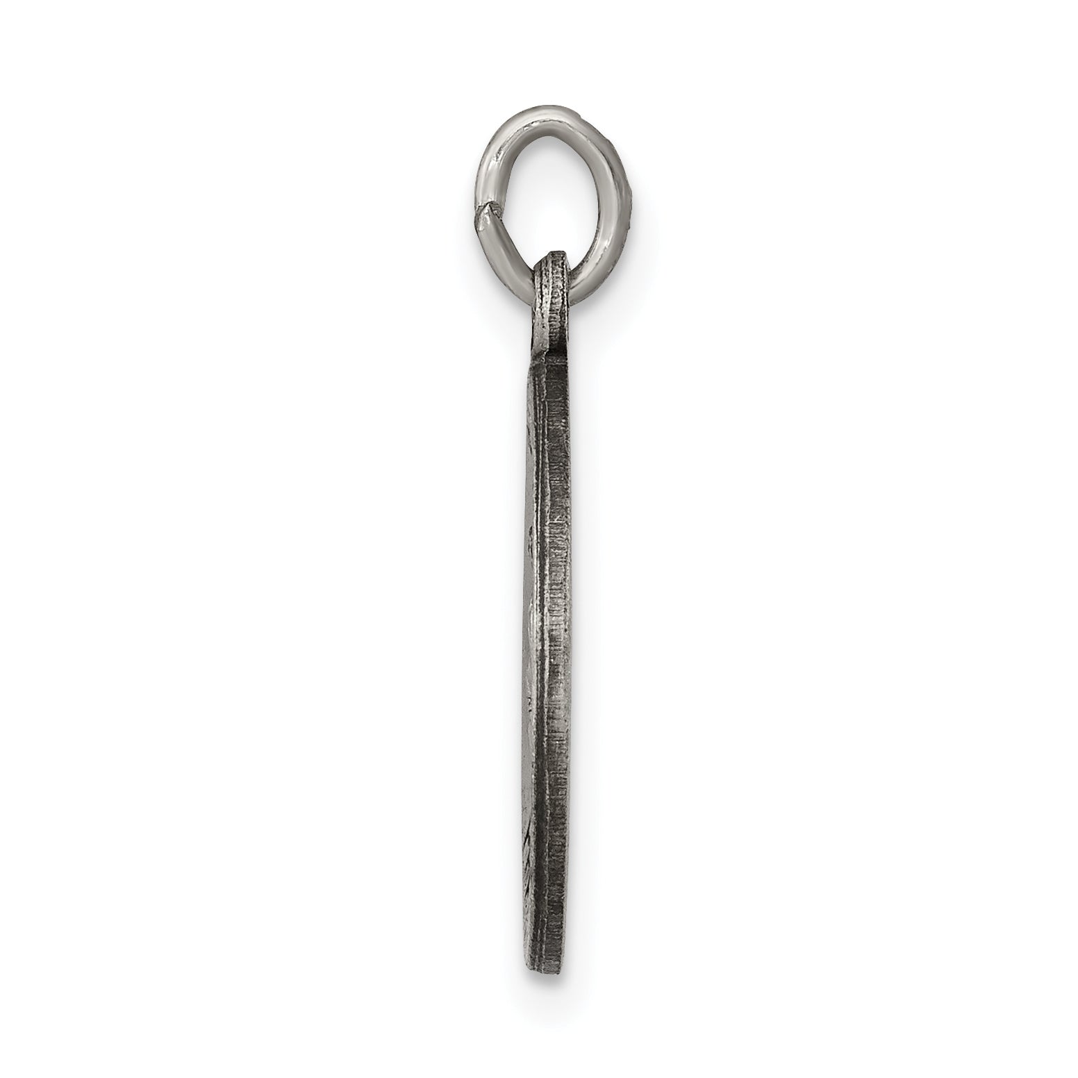 Sterling Silver 925 Saint Luke Medal Pendant with Antiqued Finish
