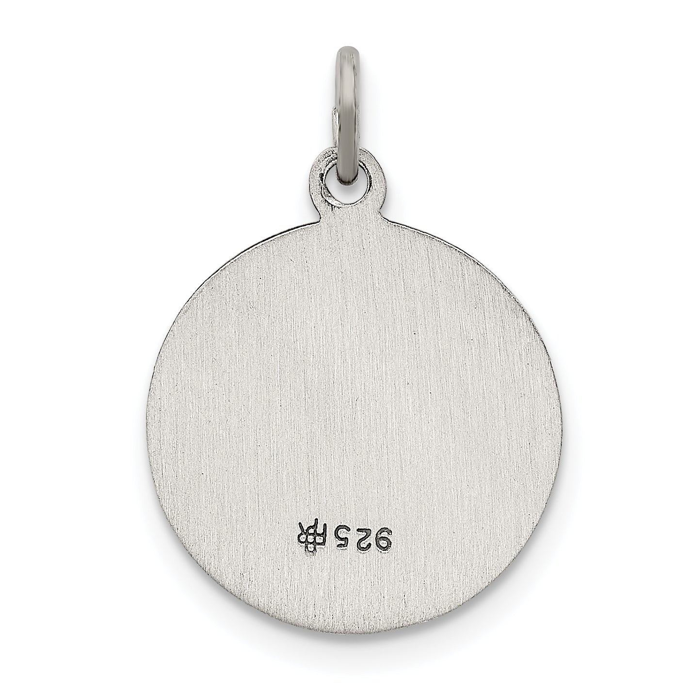 Sterling Silver 925 Saint Luke Medal Pendant with Antiqued Finish