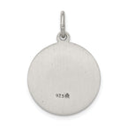 Sterling Silver 925 Saint Anne Medal Pendant Antique Finish Solid Design