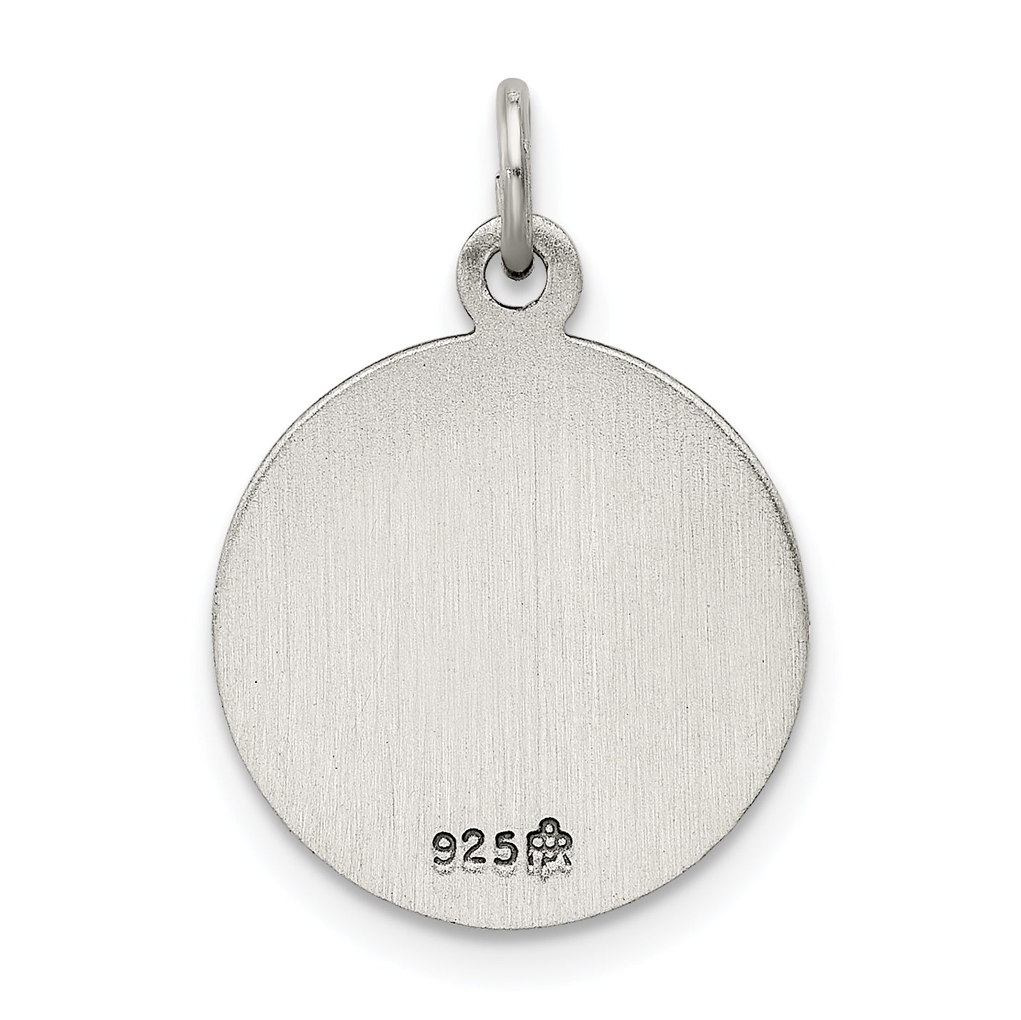 Sterling Silver Saint Florian Medal with Antiqued Finish 925 Charm