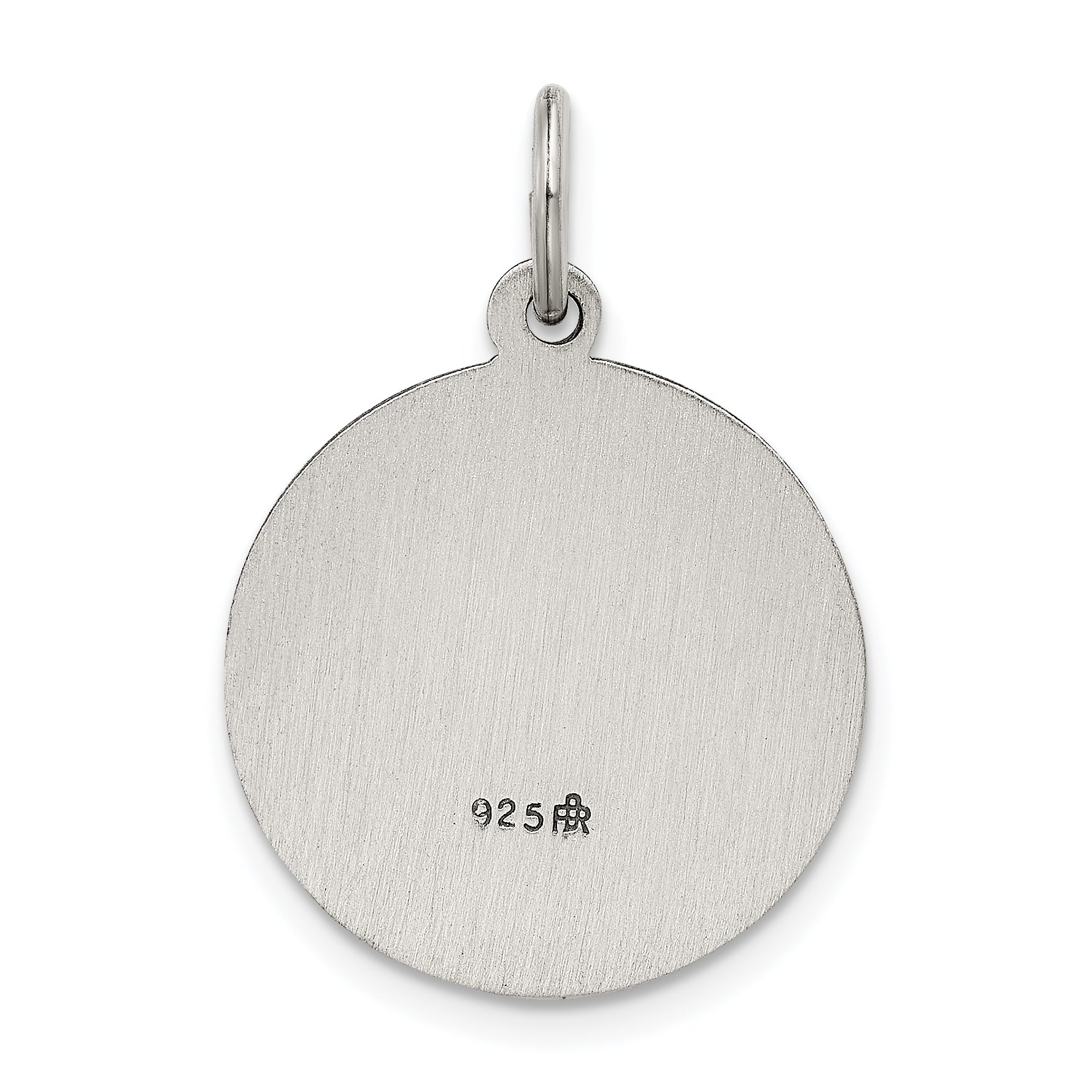 Sterling Silver 925 Saint John Baptist Medal Antiqued Finish Pendant