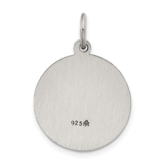 Sterling Silver 925 Saint John Baptist Medal Antiqued Finish Pendant