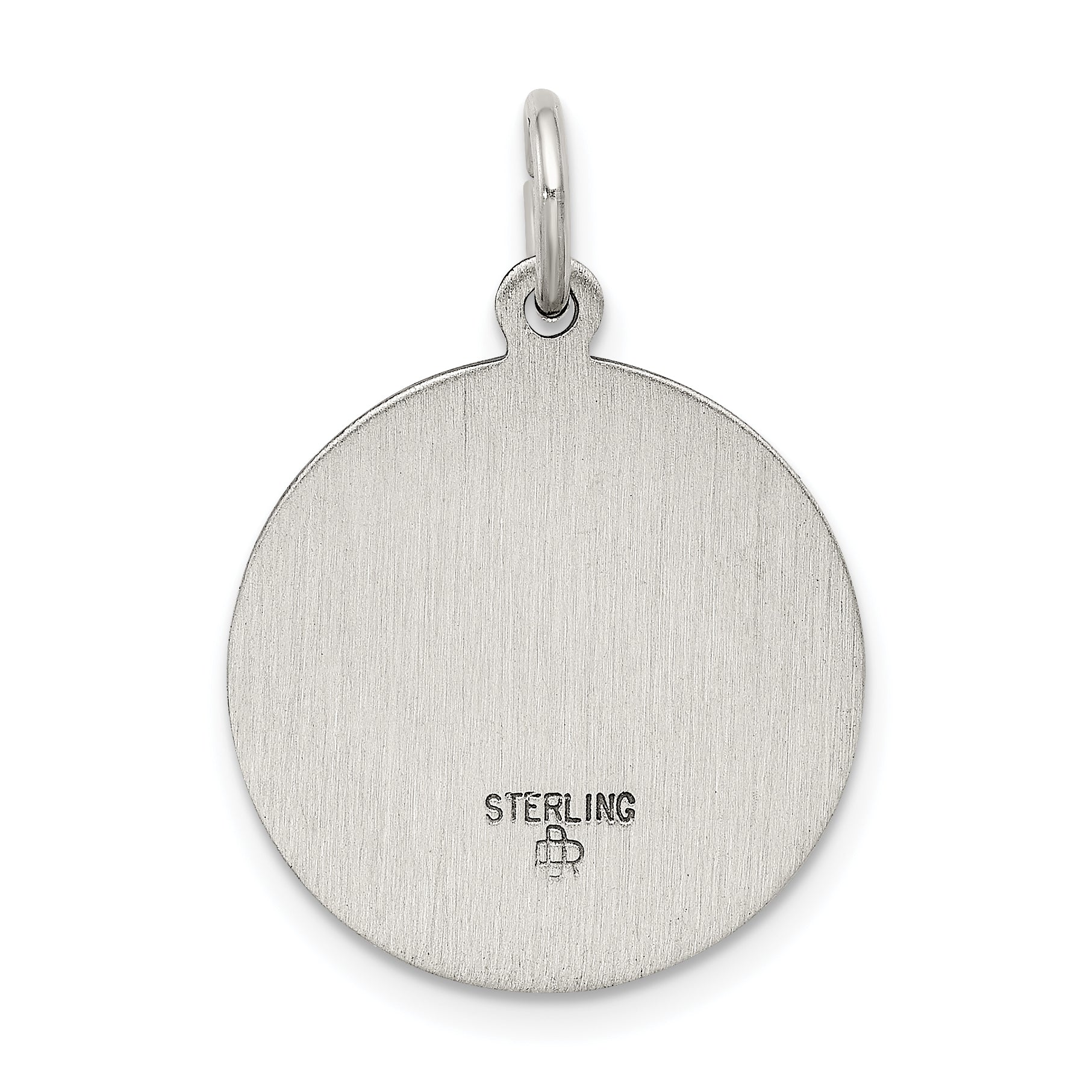 Sterling Silver 925 Antiqued Saint John the Baptist Medal Charm