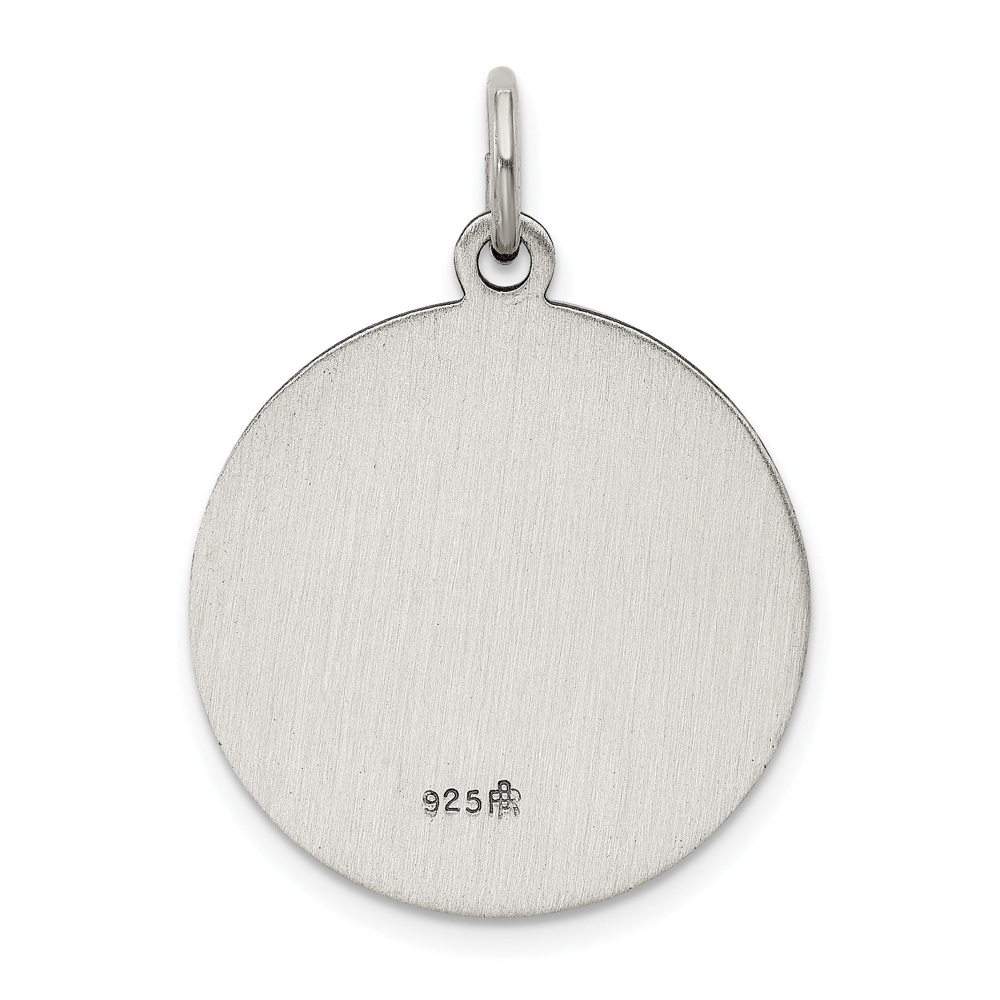 Sterling Silver 925 Saint John the Baptist Antiqued Pendant