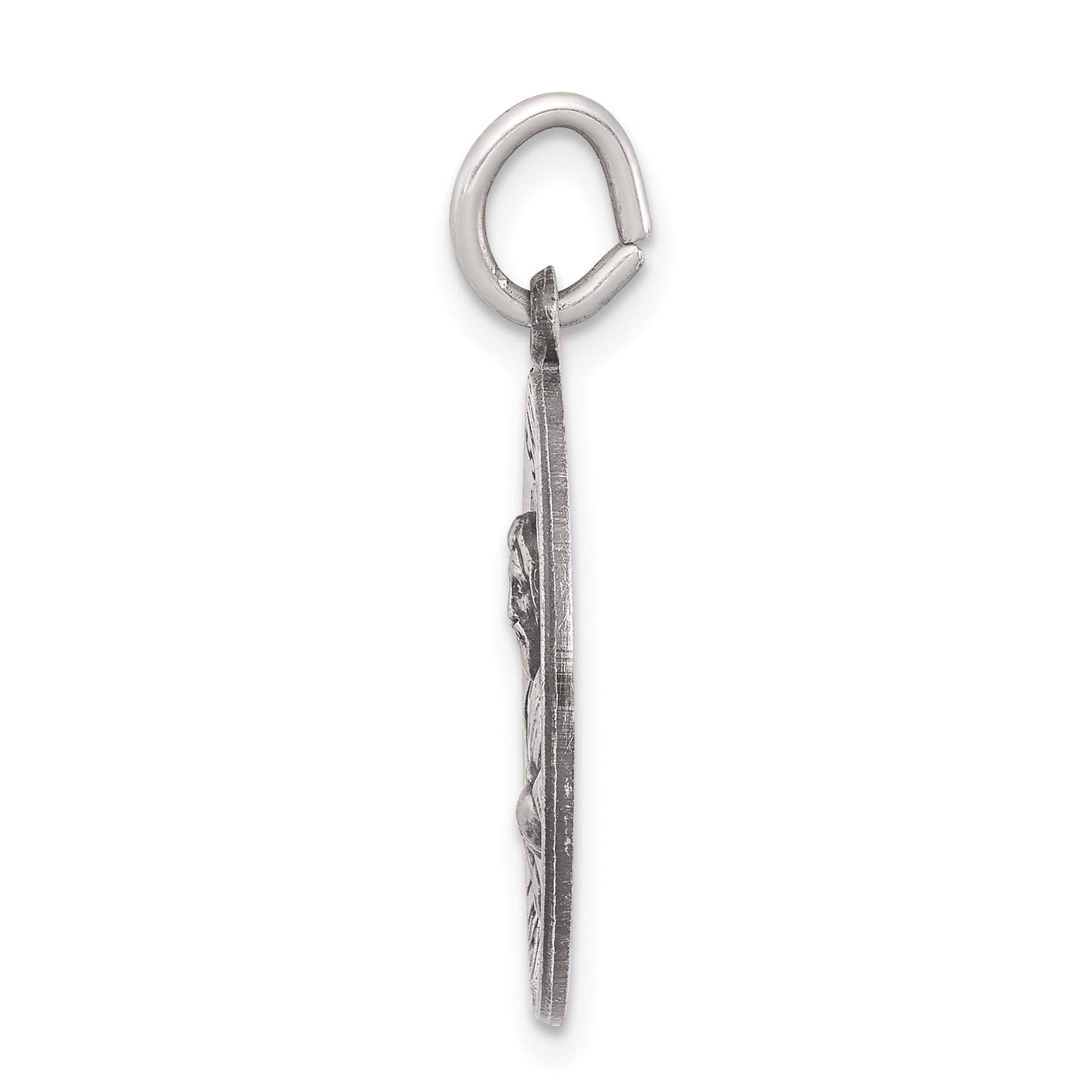 Sterling Silver 925 Saint Mark Medal Pendant Antiqued Finish Secondary image