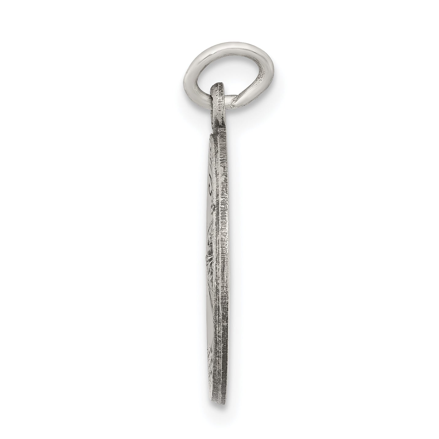 Sterling Silver 925 Saint Martha Pendant with Antiqued Finish Vintage Charm Secondary image
