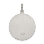Sterling Silver 925 Antiqued St. Matthew Medal Pendant Solid, Vintage Charm