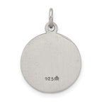 Sterling Silver 925 Saint Peter Medal Antiqued Solid Pendant