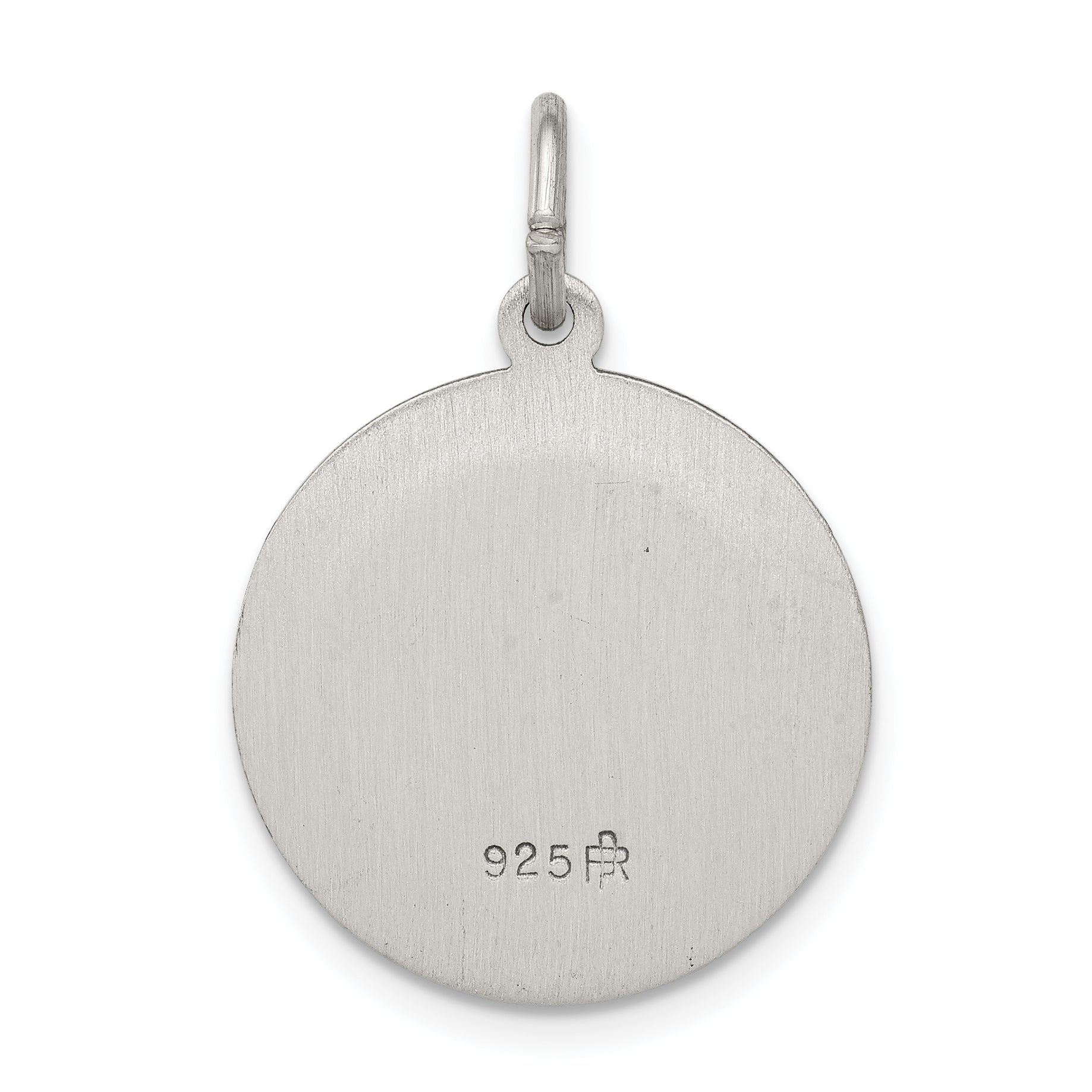 Sterling Silver 925 Saint Peter Medal Antiqued Pendant Solid Vintage Charm