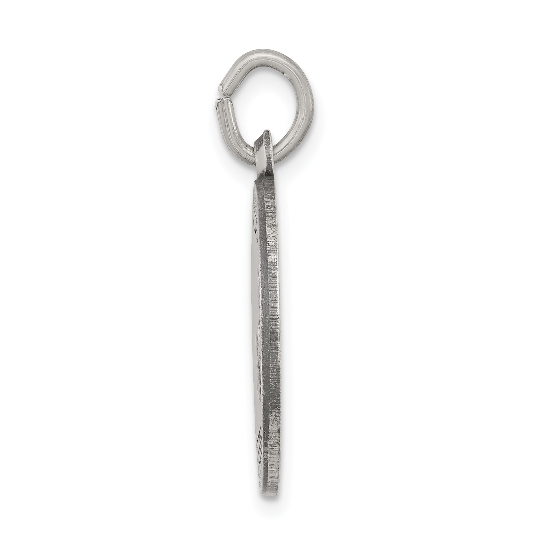 Antiqued Sterling Silver Saint Roch Medal Pendant Vintage Inspired Secondary image