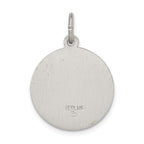 Antiqued Sterling Silver Saint Roch Medal Pendant Vintage Inspired