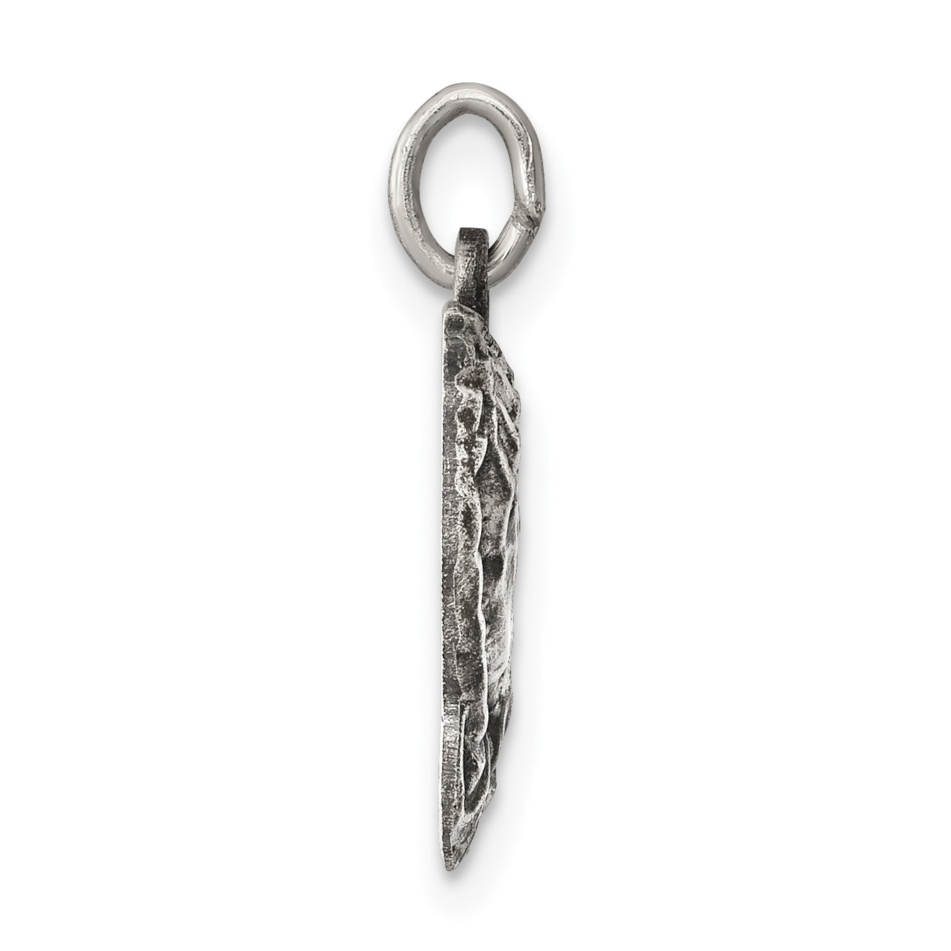 Sterling Silver 925 Antiqued Praying Hands Charm Elegant Vintage Style