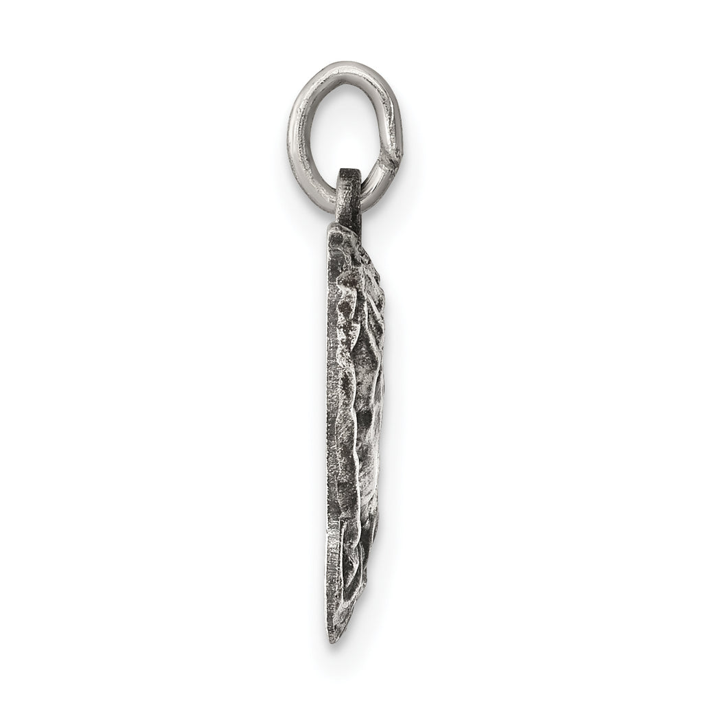 Sterling Silver 925 Antiqued Praying Hands Charm Elegant Vintage Style