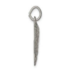 Sterling Silver 925 Praying Hands Pendant with Antiqued Finish