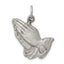 Sterling Silver Antiqued Praying Hands Charm
