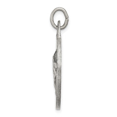 Sterling Silver 925 Praying Hands Pendant with Antiqued Finish