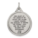Sterling Silver 925 Praying Hands Pendant with Antiqued Finish