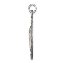 Sterling Silver 925 Praying Hands Pendant Antiqued Finish Vintage Style