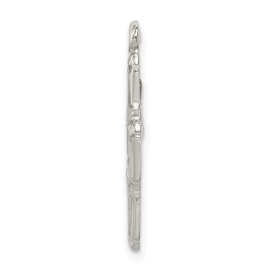 Sterling Silver 4-Way Medal Pendant with Polished Palladium Finish