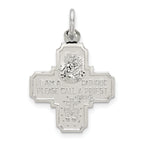 Sterling Silver 4-Way Medal Pendant with Polished Palladium Finish