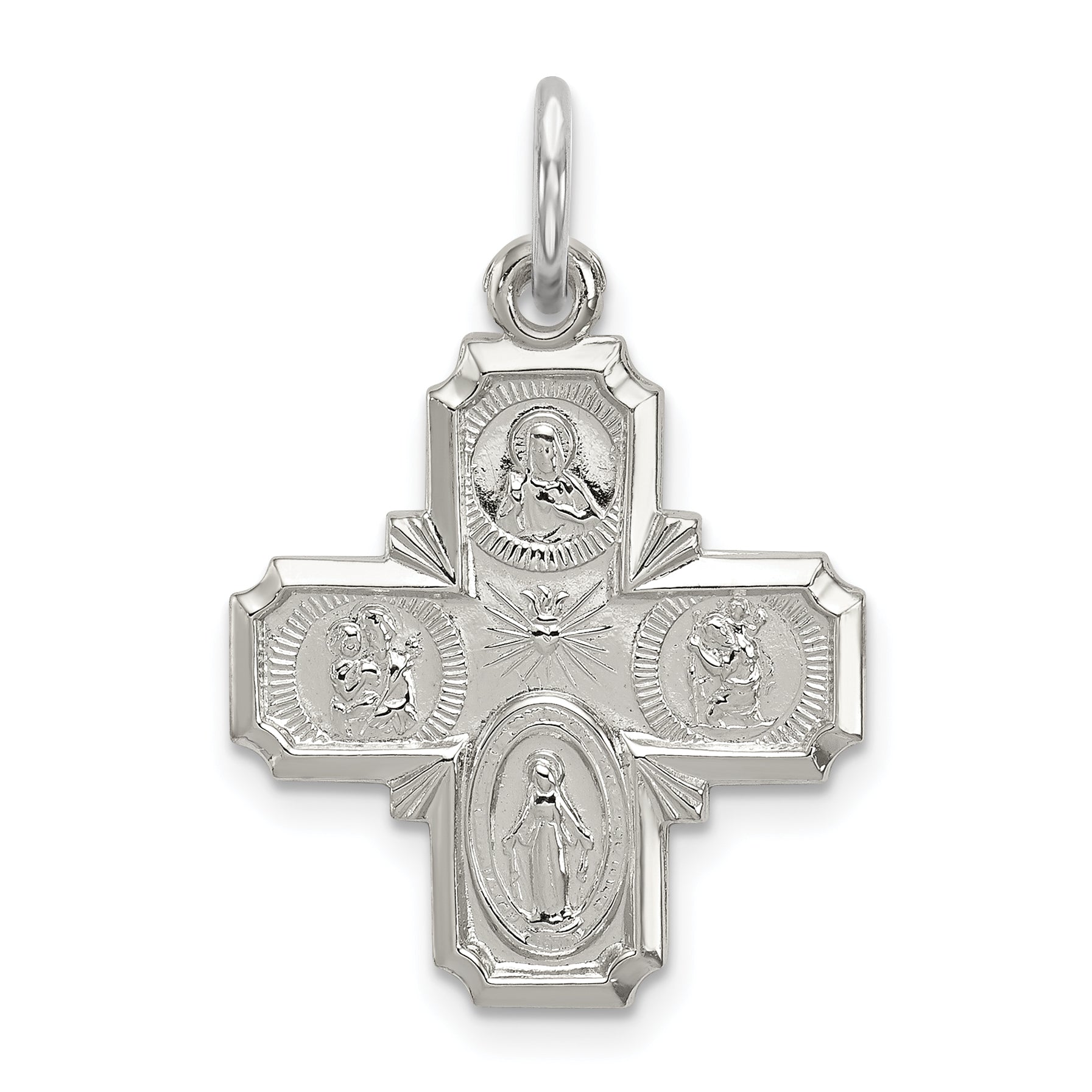 Sterling Silver 4-way Medal Main image