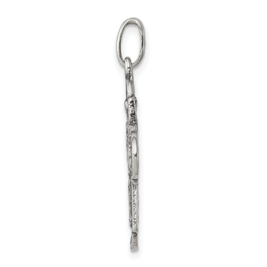 Sterling Silver 925 Reversible Antique 4-Way Medal Pendant