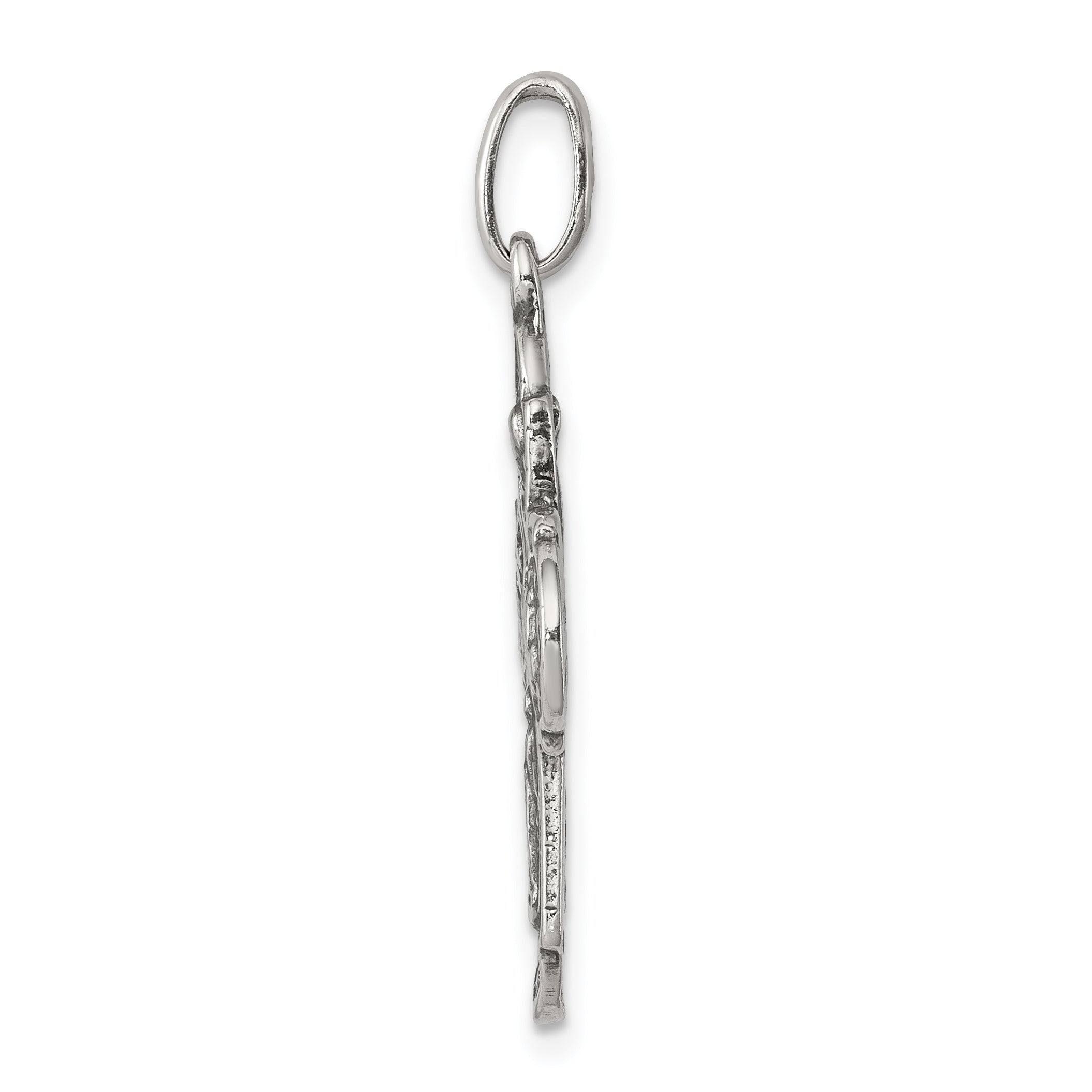 Sterling Silver 925 Reversible Antique 4-Way Medal Pendant