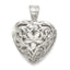 Sterling Silver Filigree Floral Heart Pendant