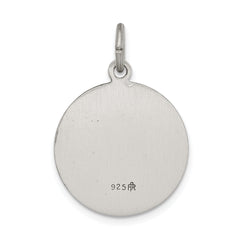 Sterling Silver Antiqued Saint Gabriel Medal