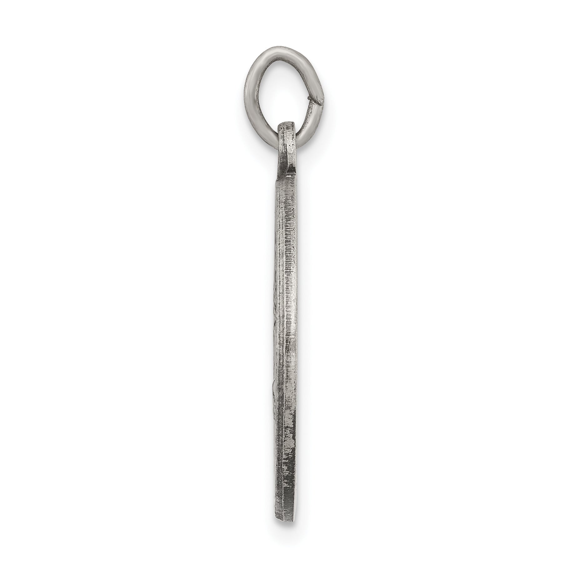 Sterling Silver 925 Holy Communion Pendant with Antiqued Matte Finish
