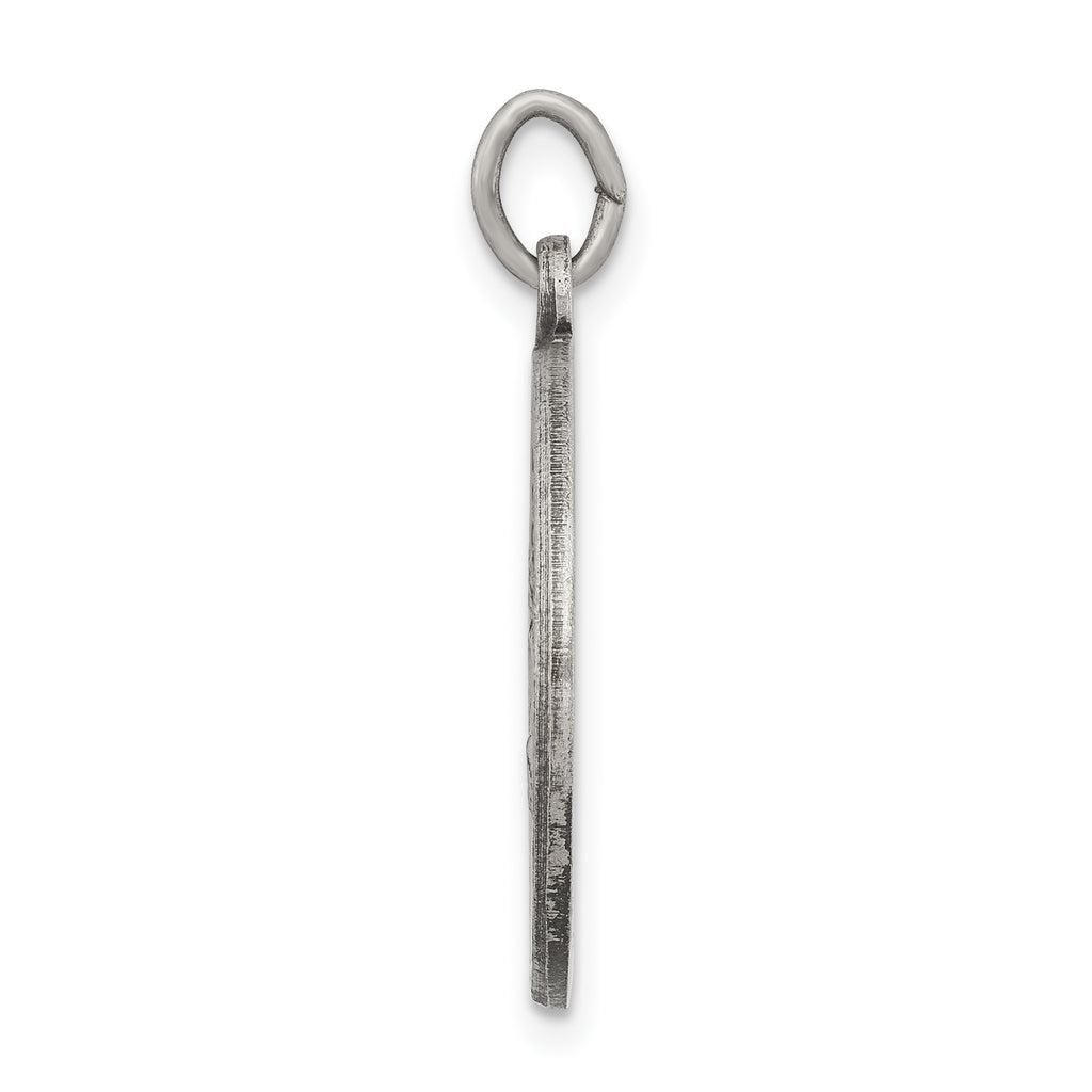 Sterling Silver 925 Holy Communion Pendant with Antiqued Matte Finish