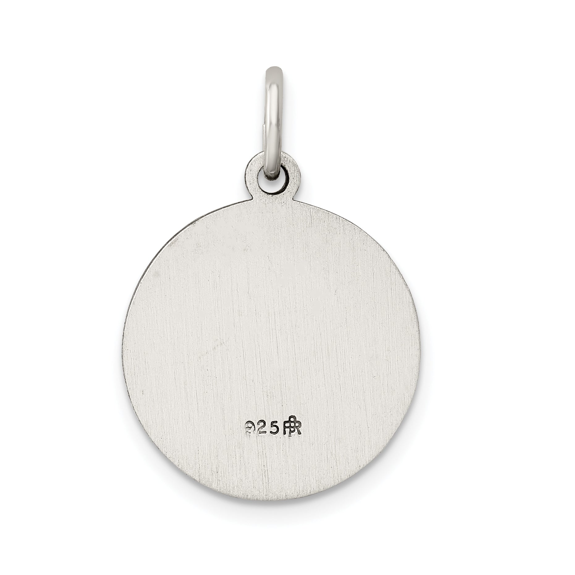 Sterling Silver 925 Holy Communion Pendant with Antiqued Matte Finish