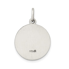 Sterling Silver 925 Holy Communion Pendant with Antiqued Matte Finish