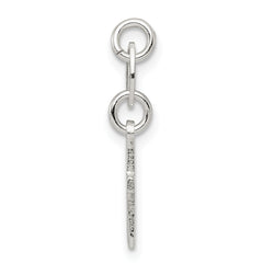 Children's Polished Sterling Silver Cross Charm with Anti-Tarnish Finish