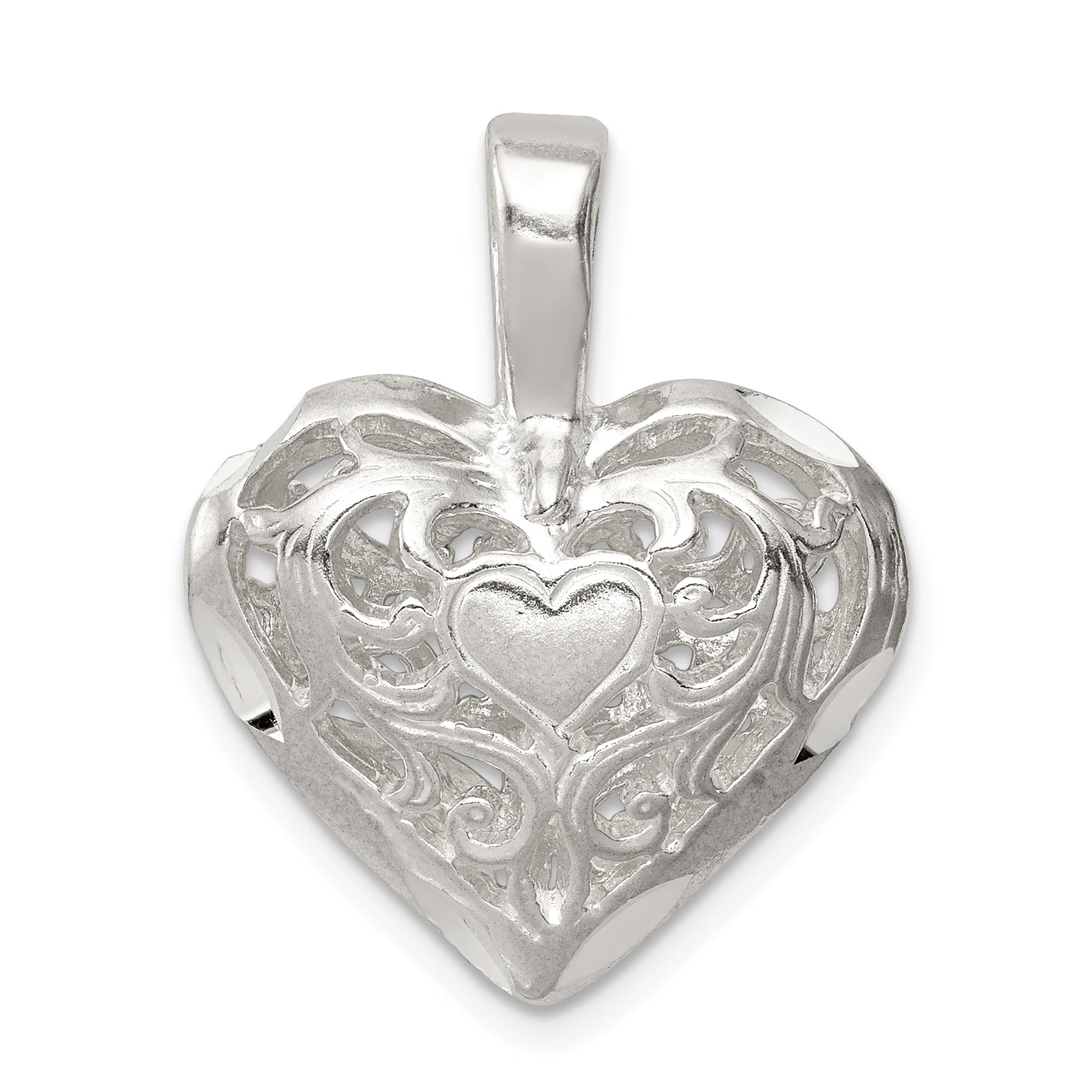 Sterling Silver Filigree Heart Pendant Main image