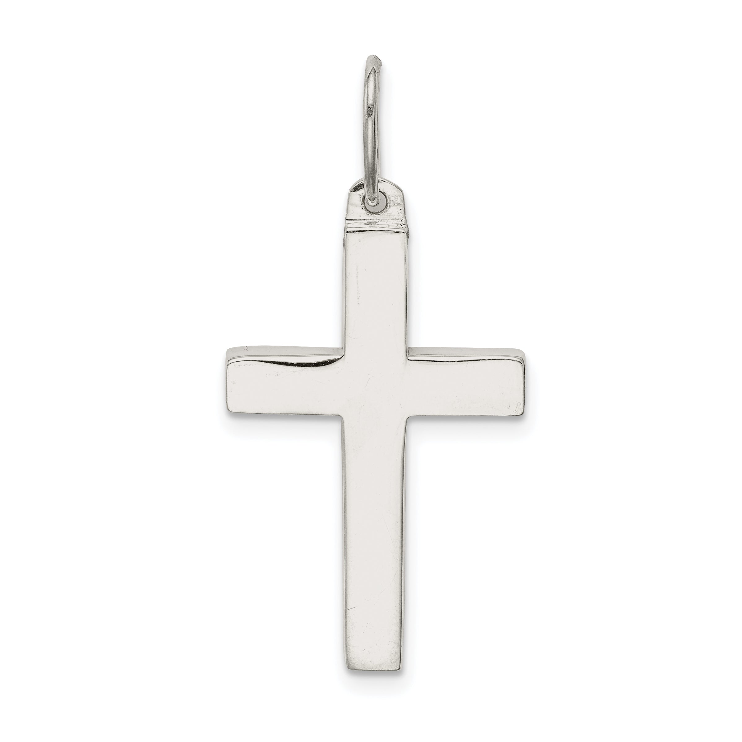 Sophia Jewelers Sterling Silver 925 Polished Cross Pendant with Anti-Tarnish Finish
