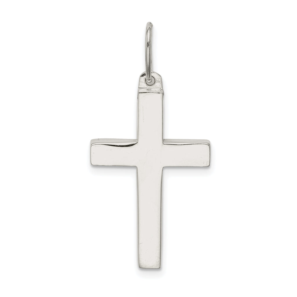 Sophia Jewelers Sterling Silver 925 Polished Cross Pendant with Anti-Tarnish Finish