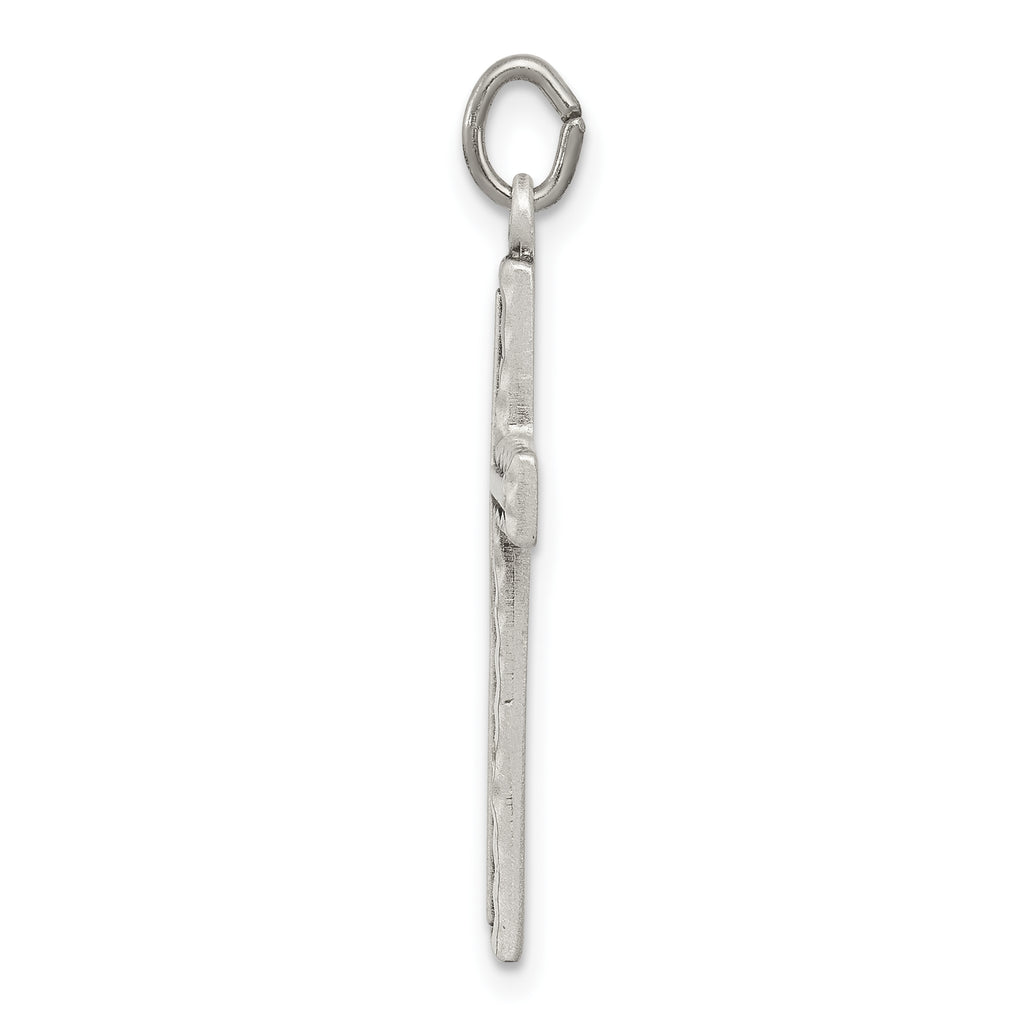 Antiqued Sterling Silver Cross Charm Vintage Inspired Pendant