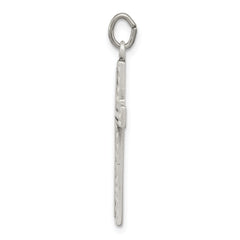 Antiqued Sterling Silver Cross Charm Vintage Inspired Pendant