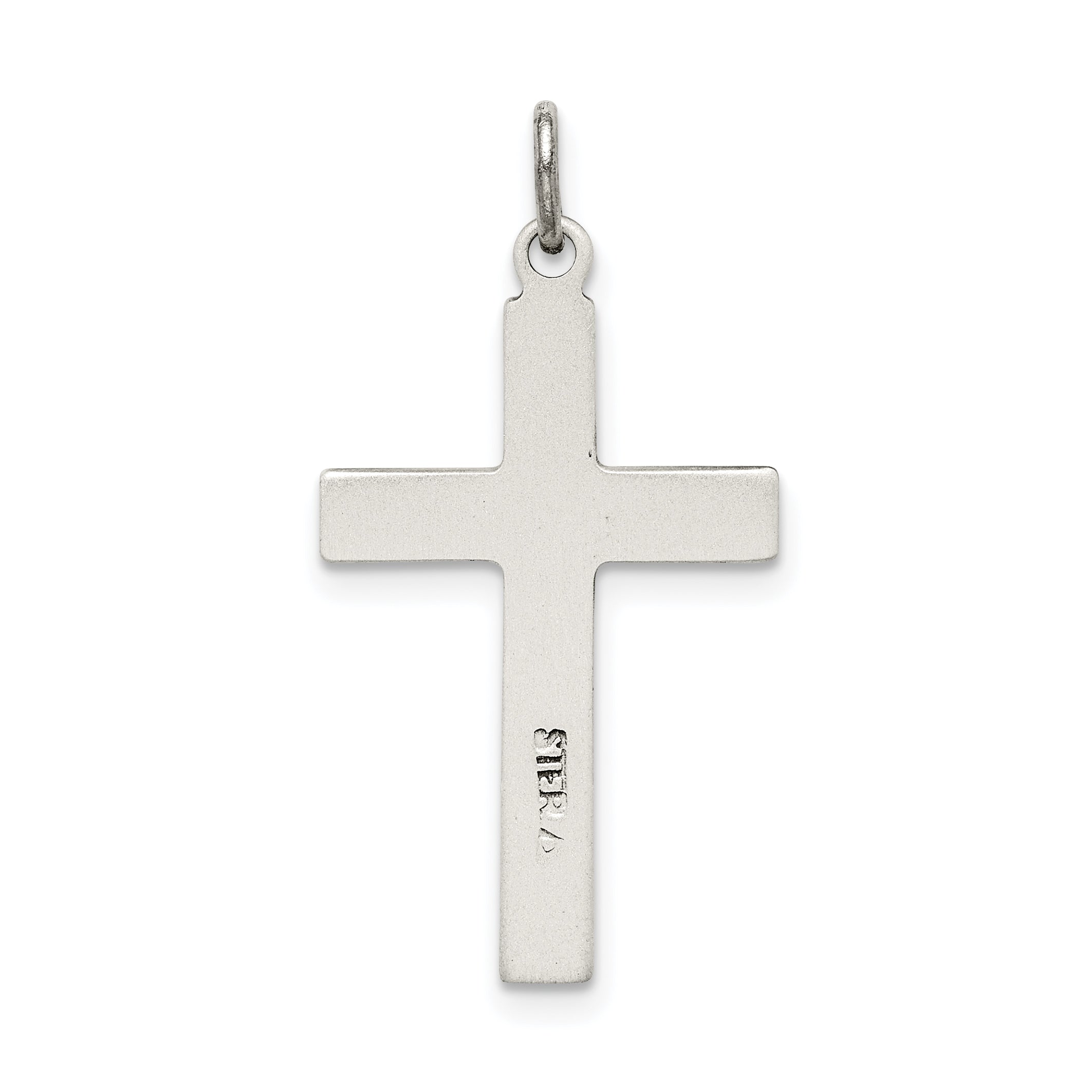 Antiqued Sterling Silver Cross Charm Vintage Inspired Pendant