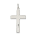 Antiqued Sterling Silver Cross Charm Vintage Inspired Pendant