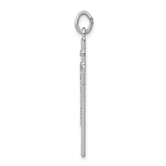 Sterling Silver 925 Rosary Cross Pendant with Rhodium Plating