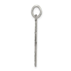 Sterling Silver 925 Antiqued Cross Charm Vintage Pendant