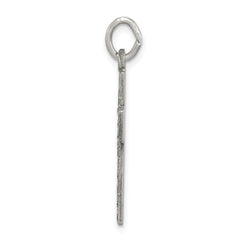 Sterling Silver 925 Antiqued Cross Charm Vintage Pendant