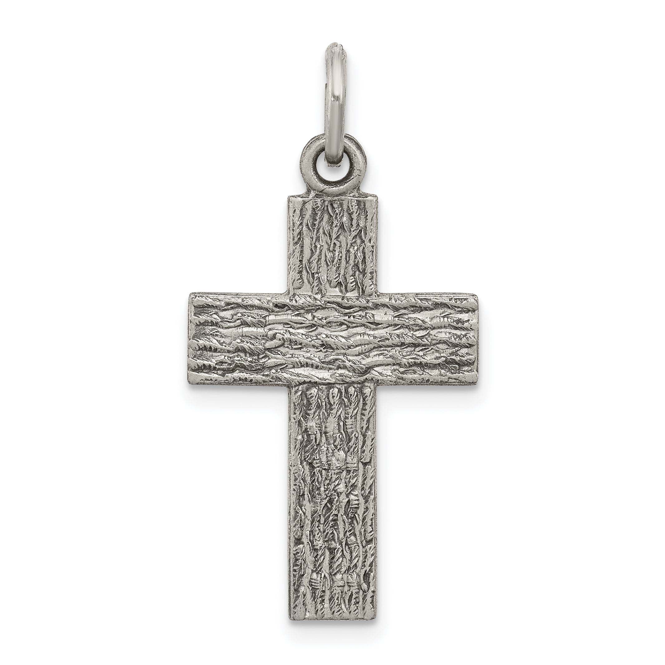 Sterling Silver Antiqued Cross Charm Main image